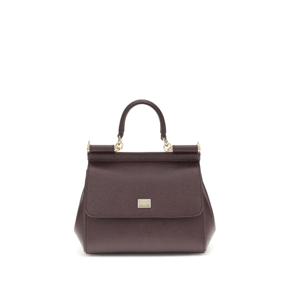 Dolce & Gabbana Brown Calf Leather Bos Taurus Shoulder Bag - Women