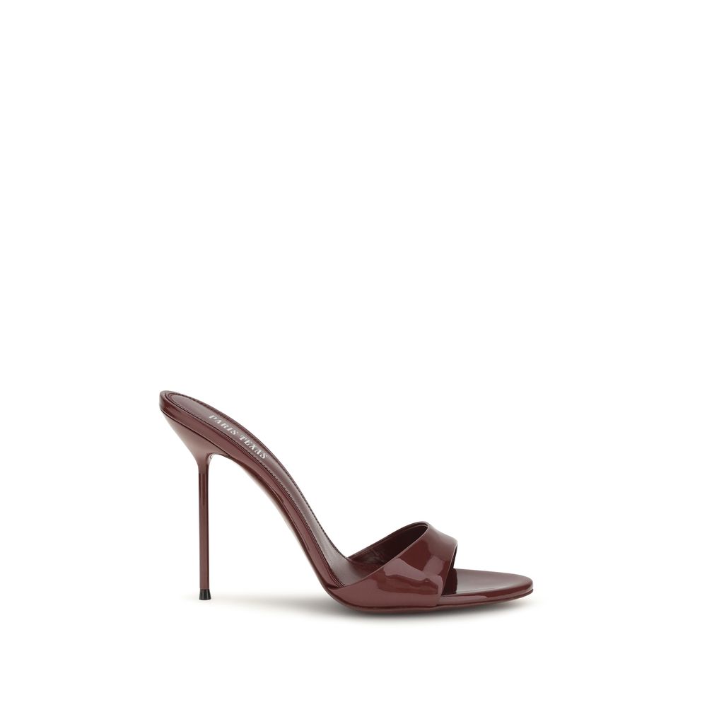 Bordeaux Calf Leather Bos Taurus Stiletto Heel Sandals