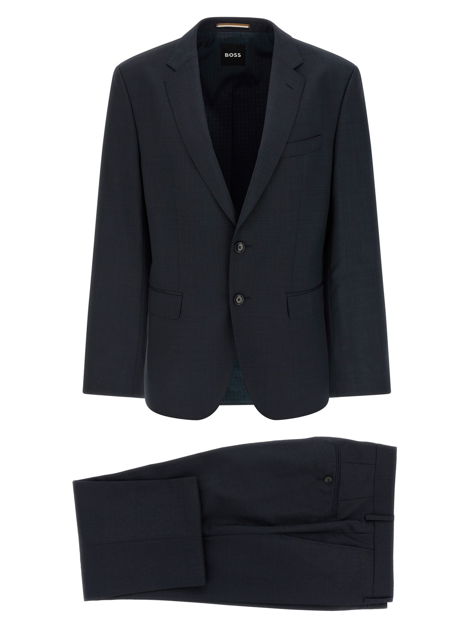 Blue Virgin Wool Two-Piece Suit