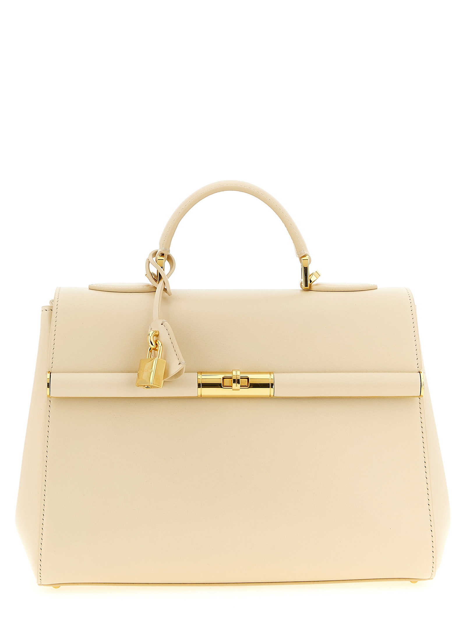 Dolce & Gabbana White Lamb Leather Handbag Bag - Women