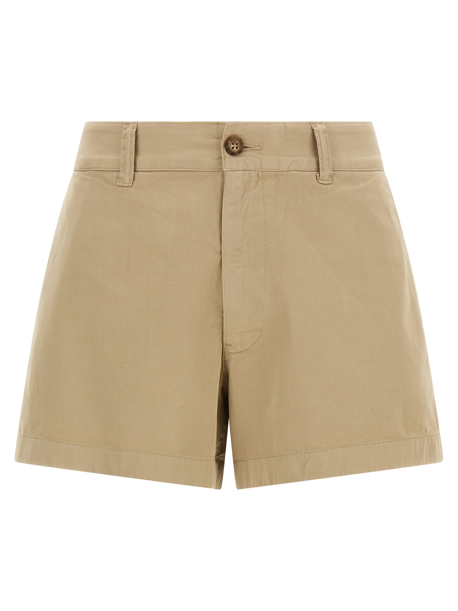 Beige Cotton Bermuda Shorts
