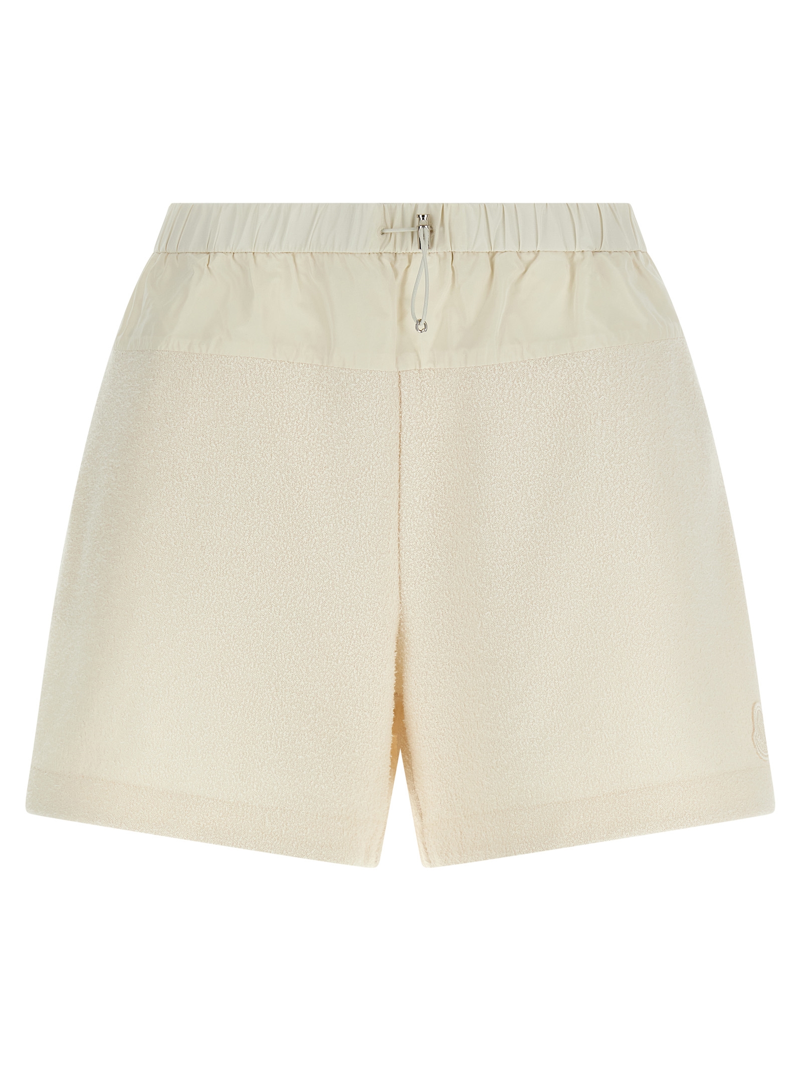 White Polyester Bermuda Shorts