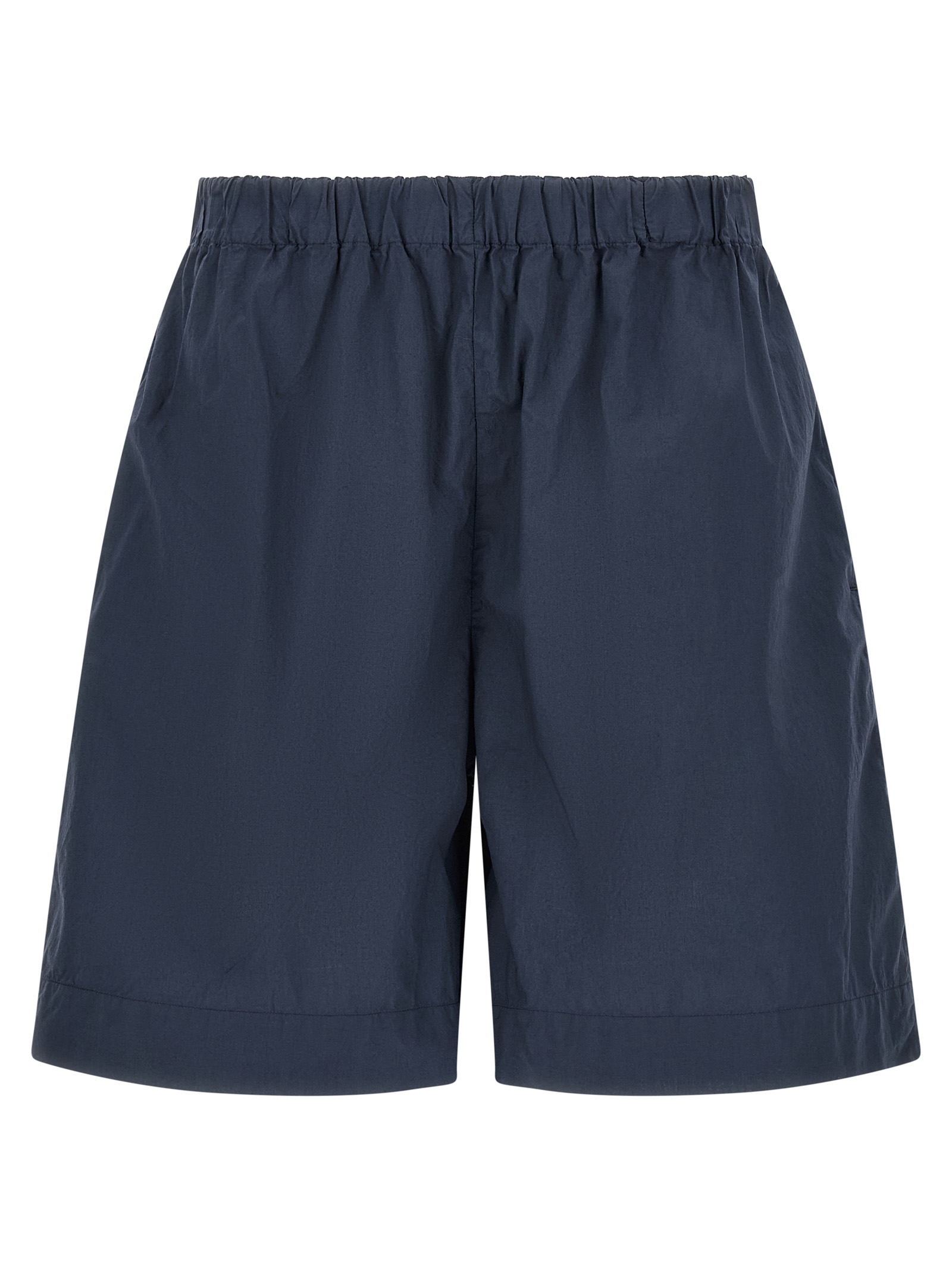 Blue Cotton Bermuda Shorts