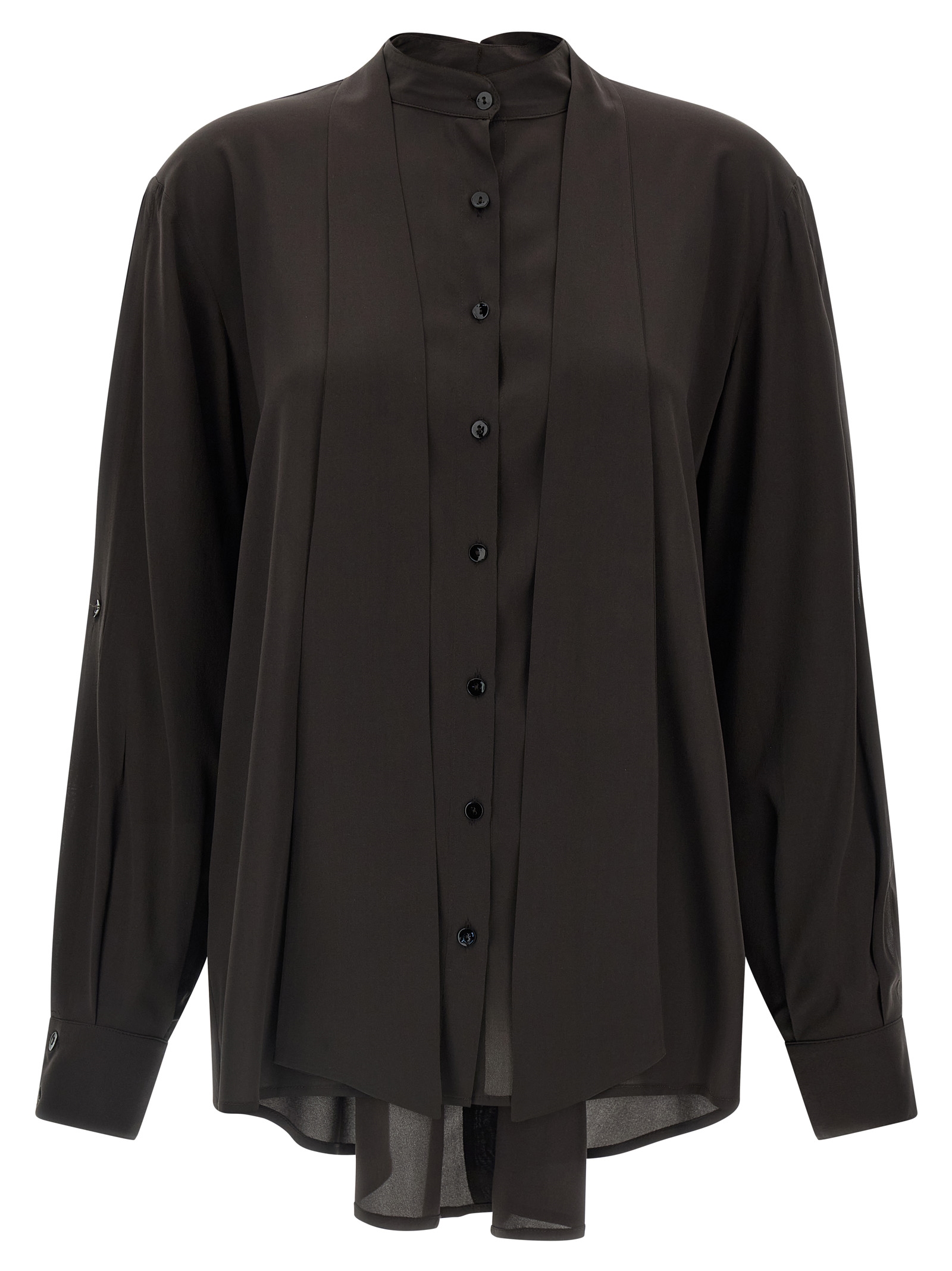 Brown Silk Blouse