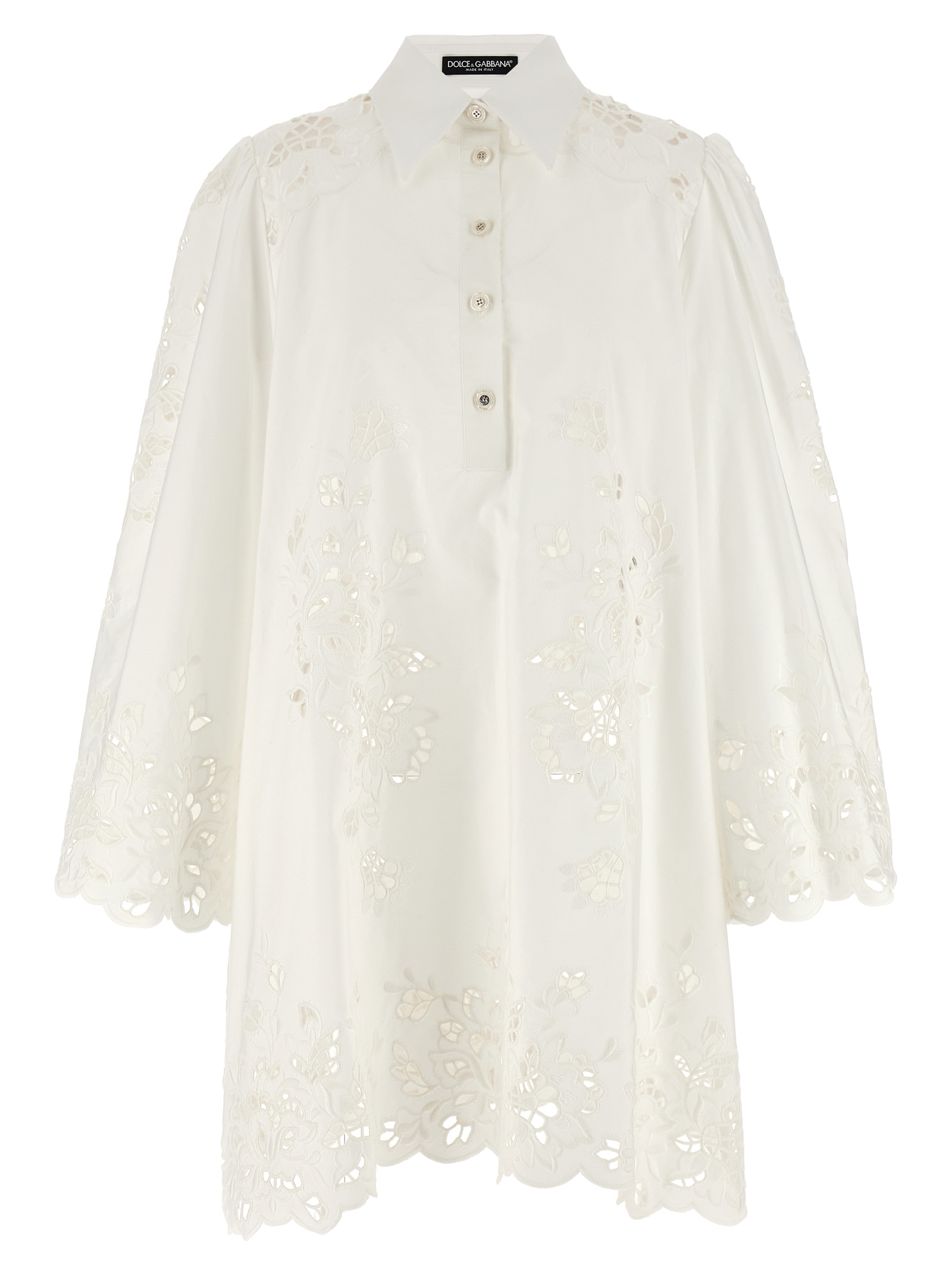 Dolce & Gabbana White Cotton Short Dress - Women