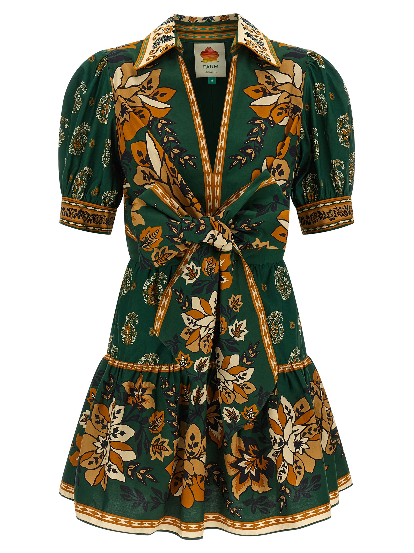 Bicolor Cotton Short Dress