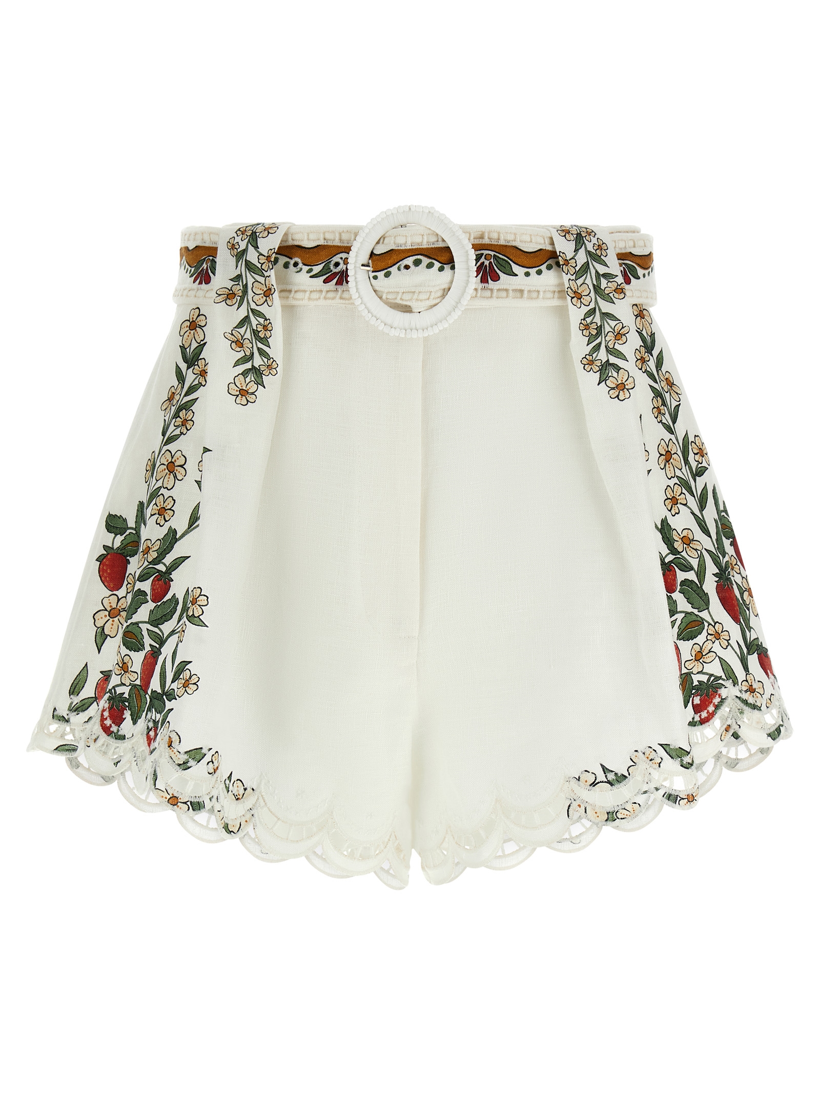 White Viscose Bermuda Shorts