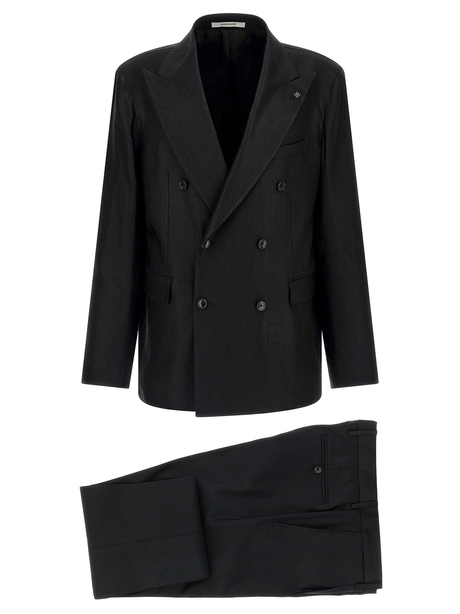 Black Linen Two-Piece Suit