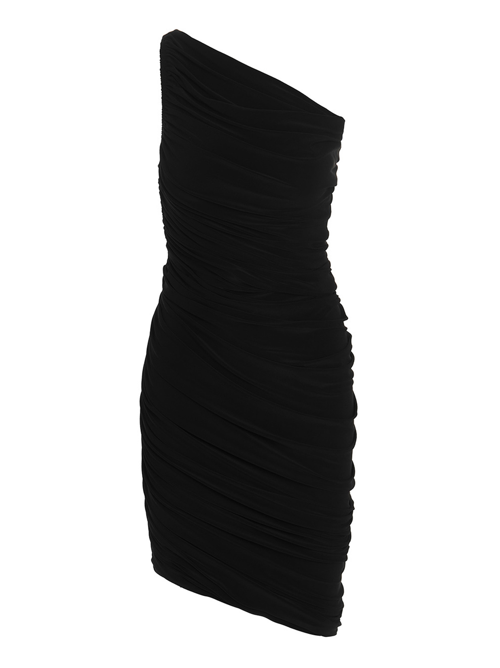 Black Polyester Short Dress