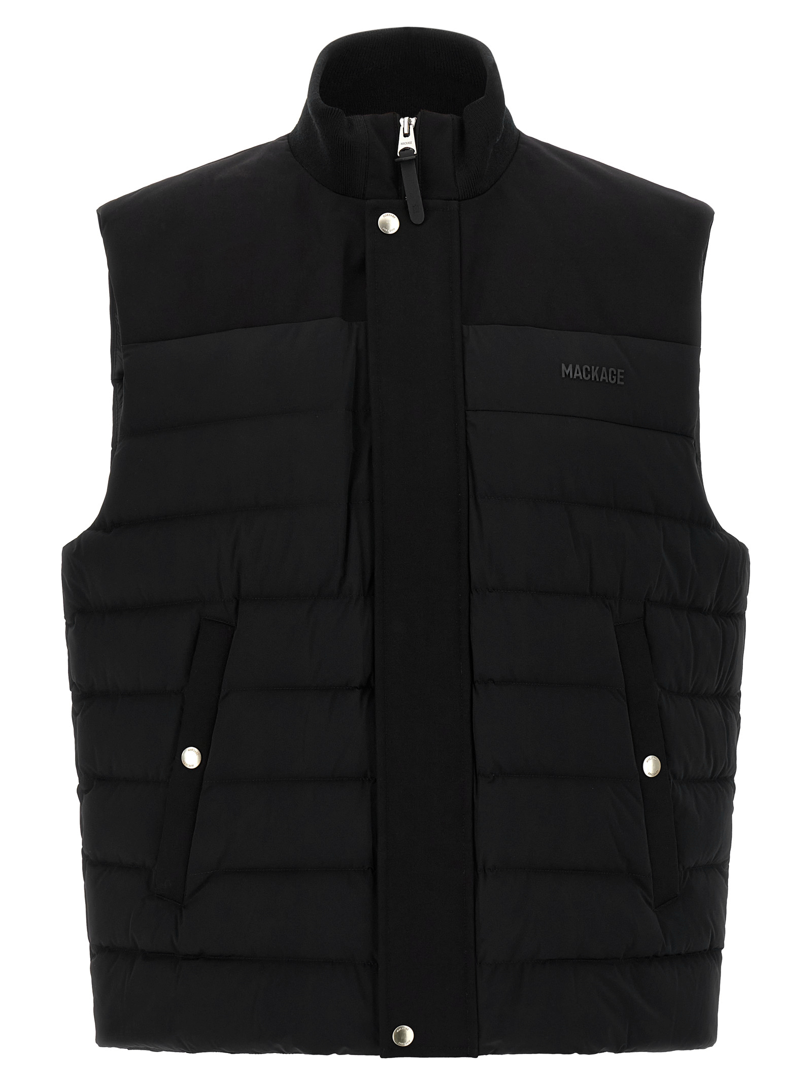 Black Nylon Sleeveless Jacket