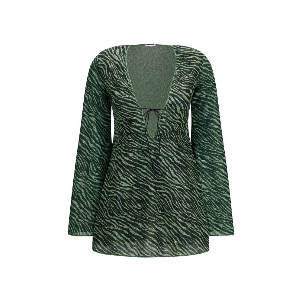 Bicolor Polyamide Casual Dress