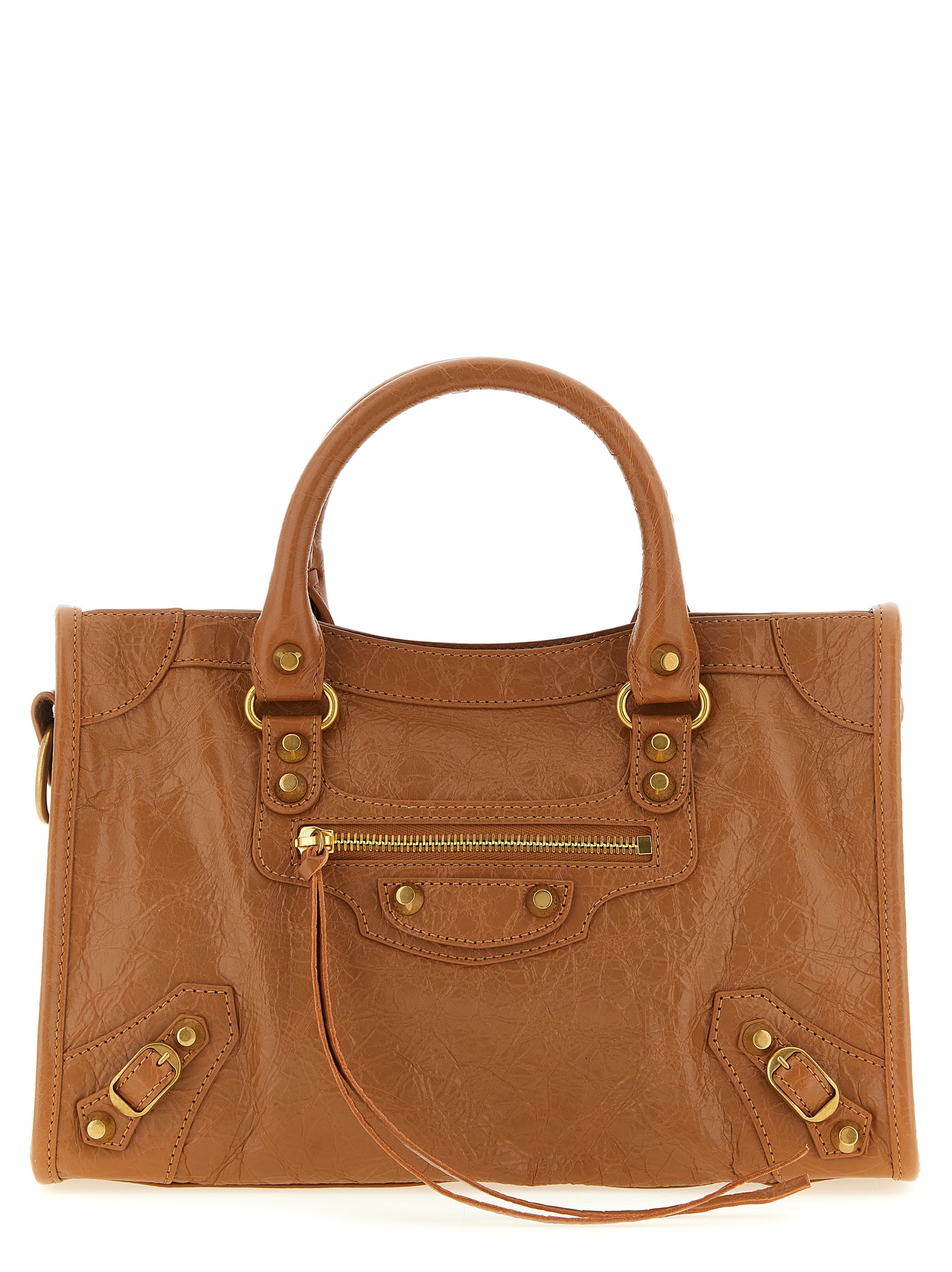 Balenciaga Brown Lamb Leather Handbag Bag - Women