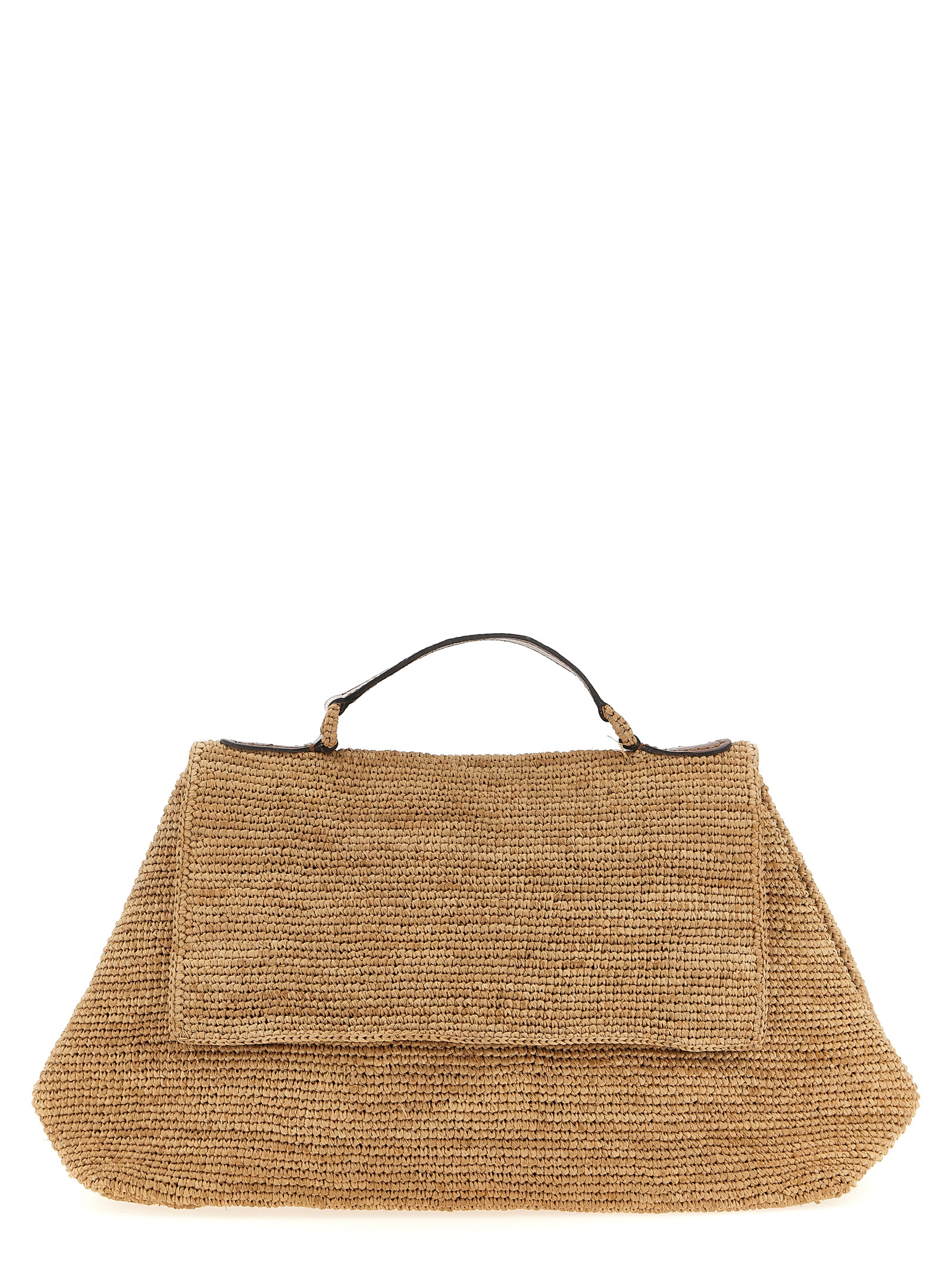 Beige Raffia Handbag