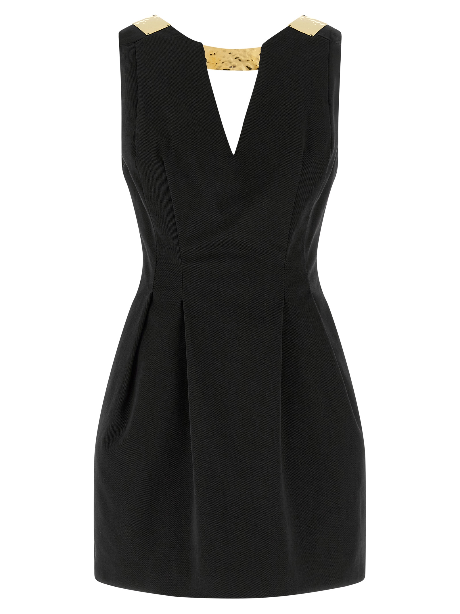 Black Cotton Short Dress