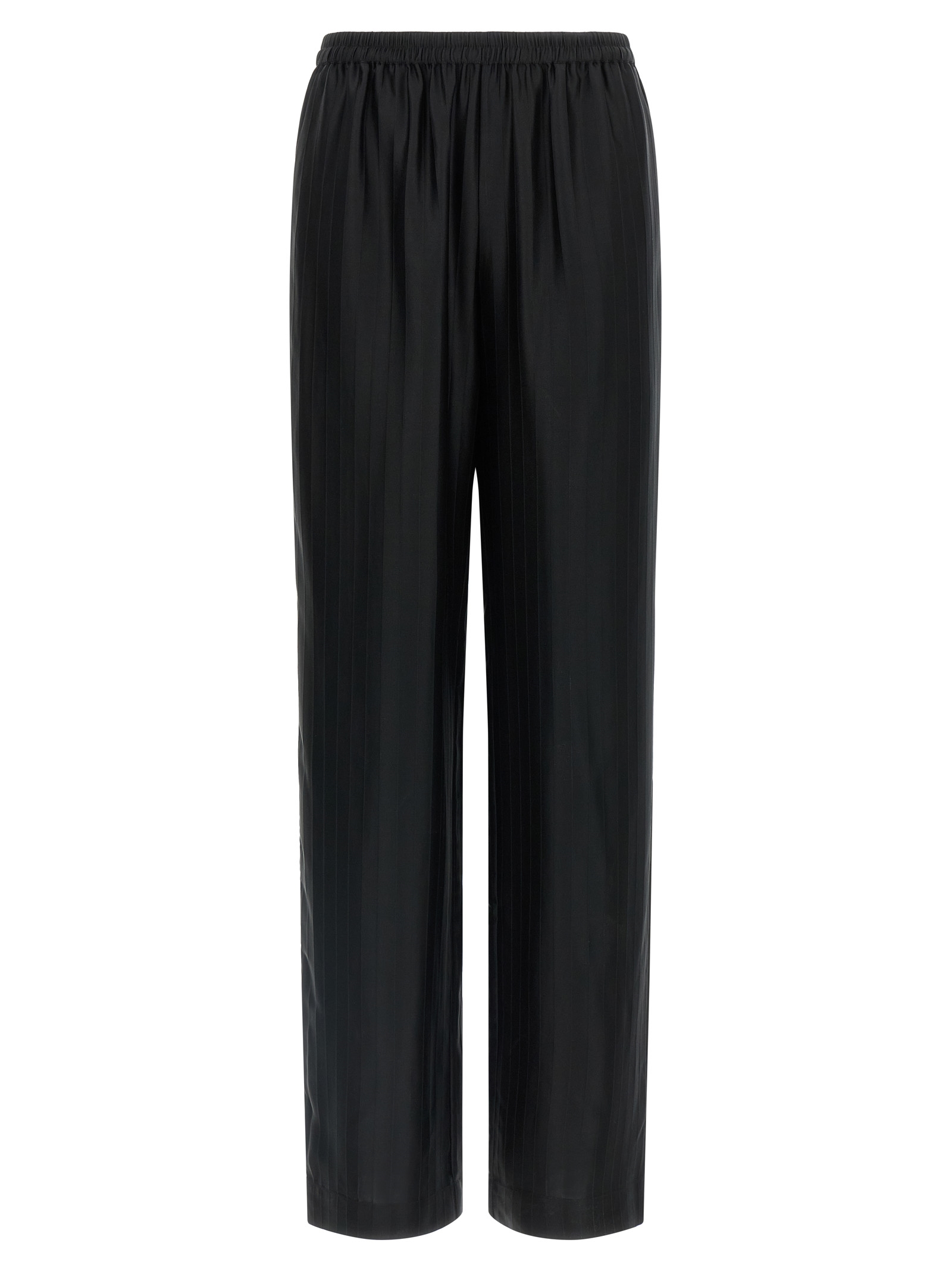 Black Viscose Casual Pants