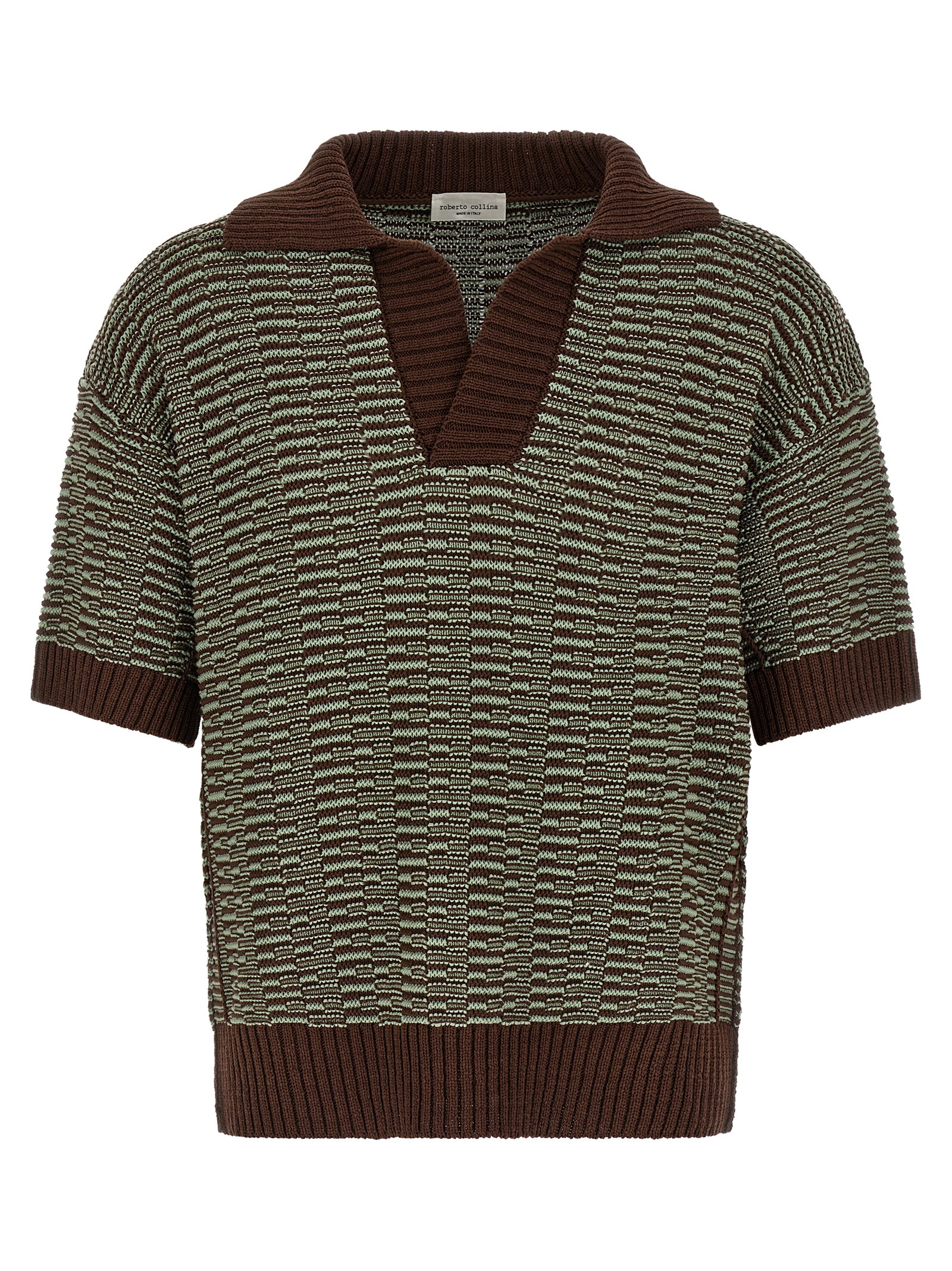Brown Cotton Polo Shirt
