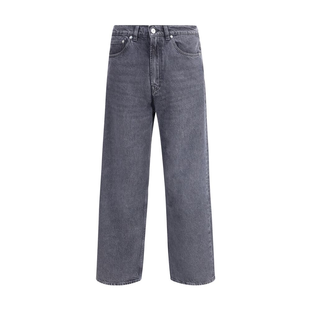 Black Cotton Relaxed Fit Jeans