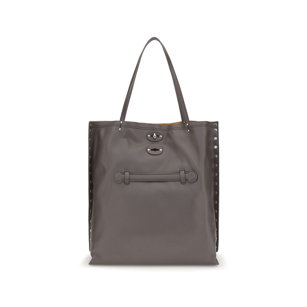 Gray Calf Leather Bos Taurus Shoulder Bag