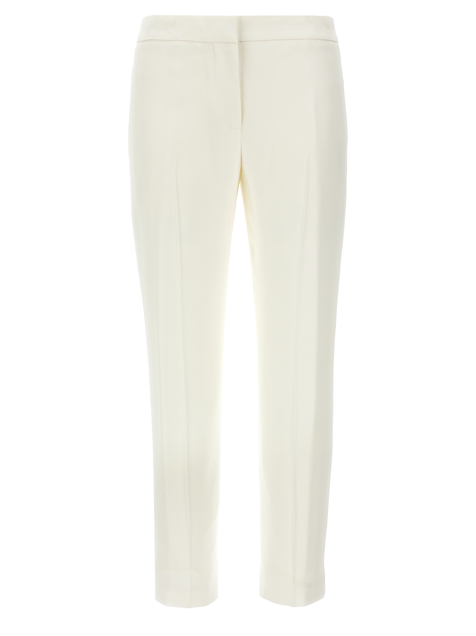 White Viscose Casual Pants