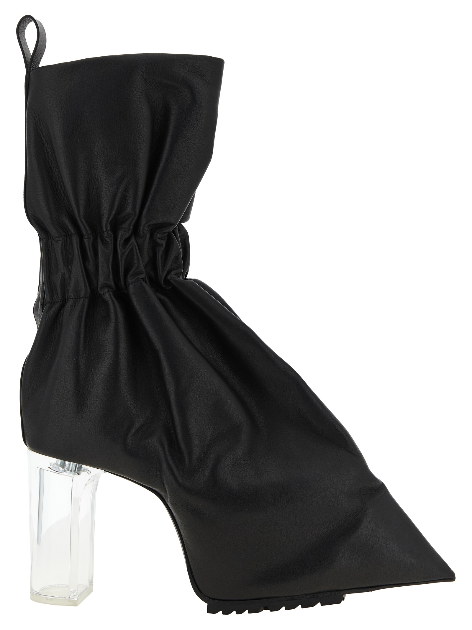 Black Calfskin Ankle Boots