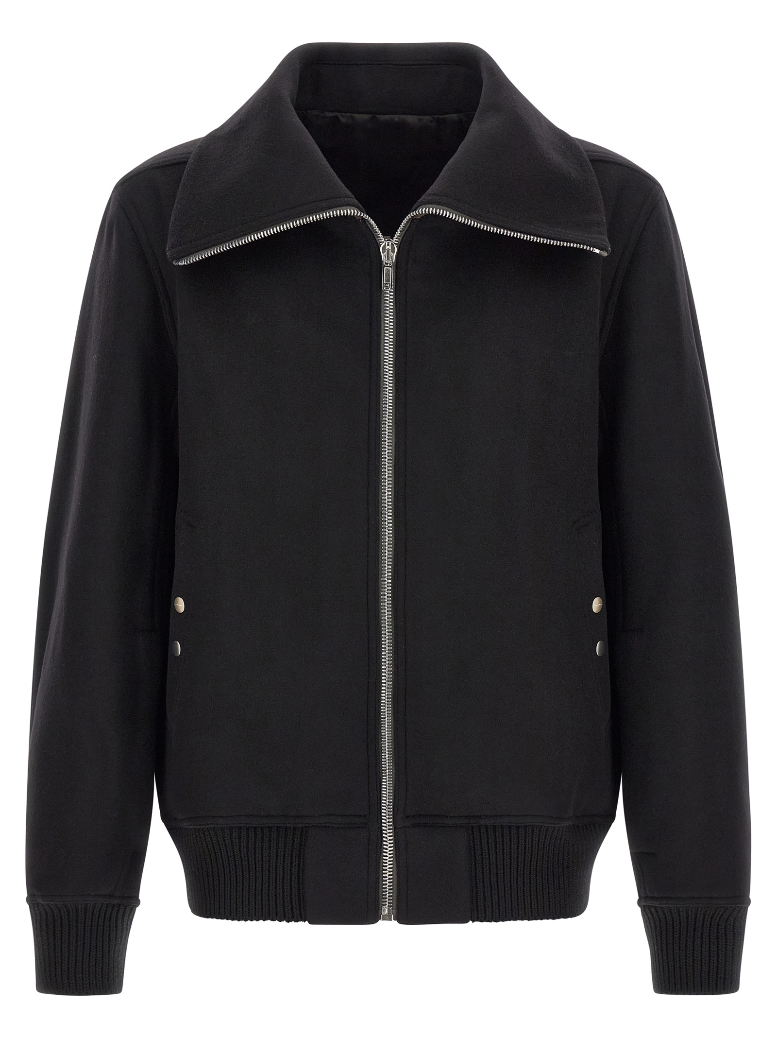 Black Virgin Wool Bomber