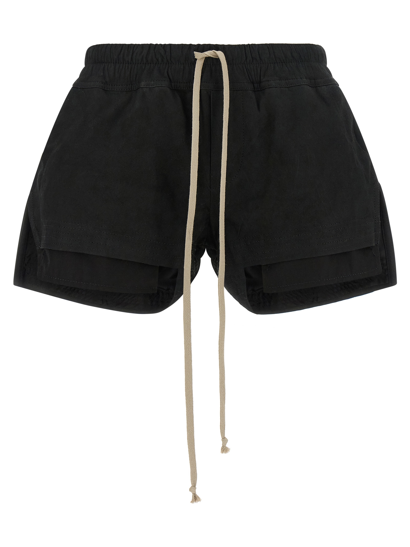 Black Lamb Leather Bermuda Shorts