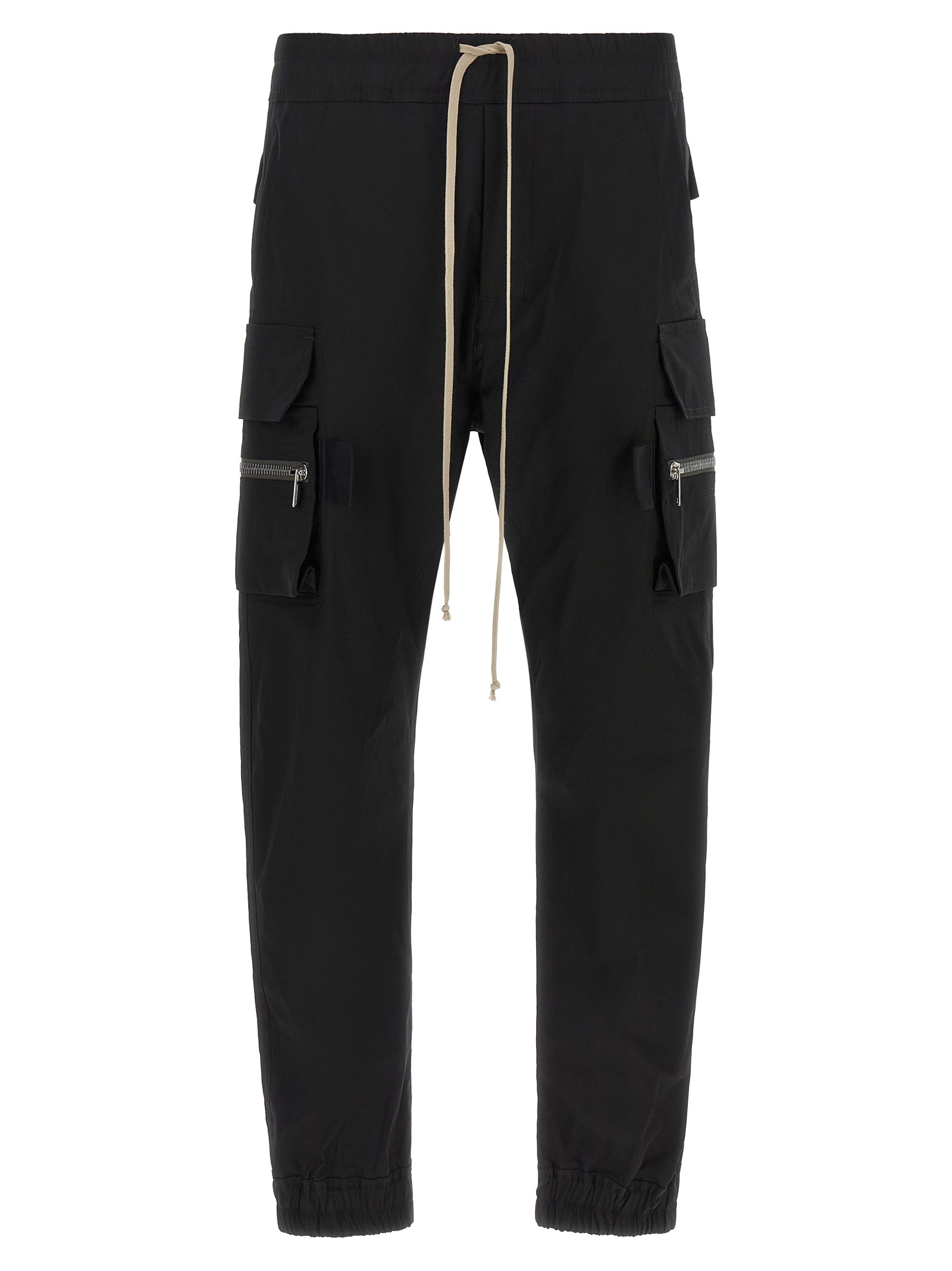 Black Cotton Cargo Pants