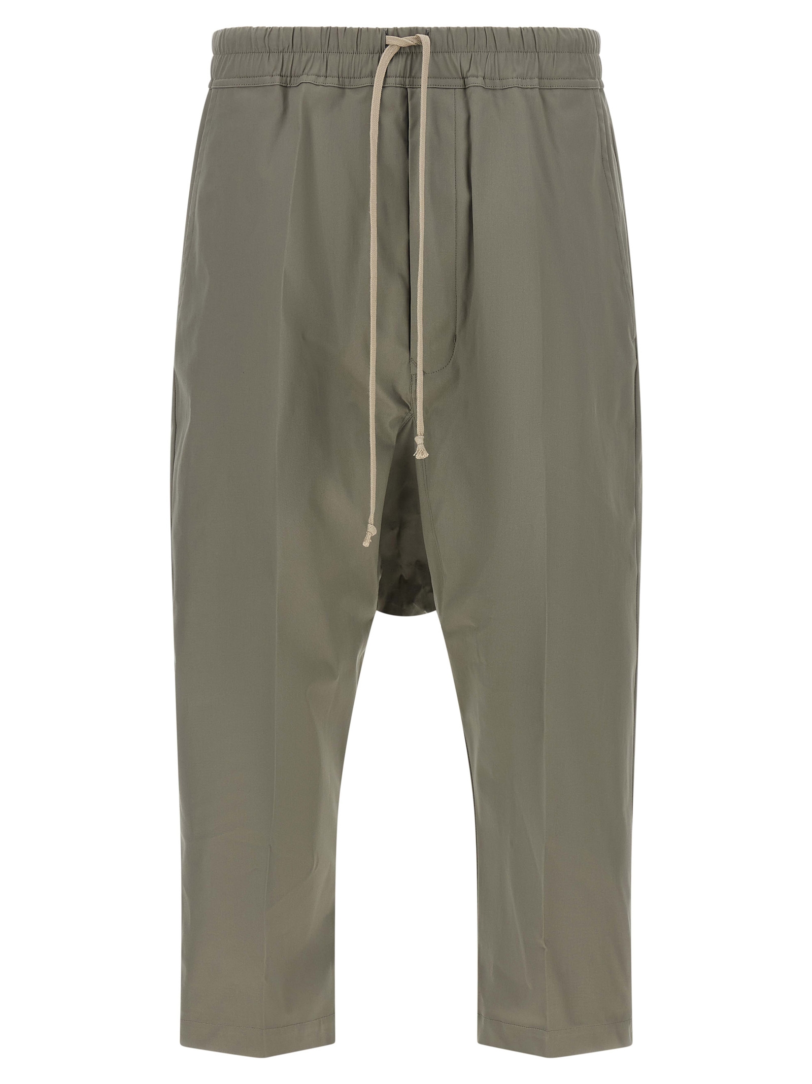 Gray Cotton Cropped Pants