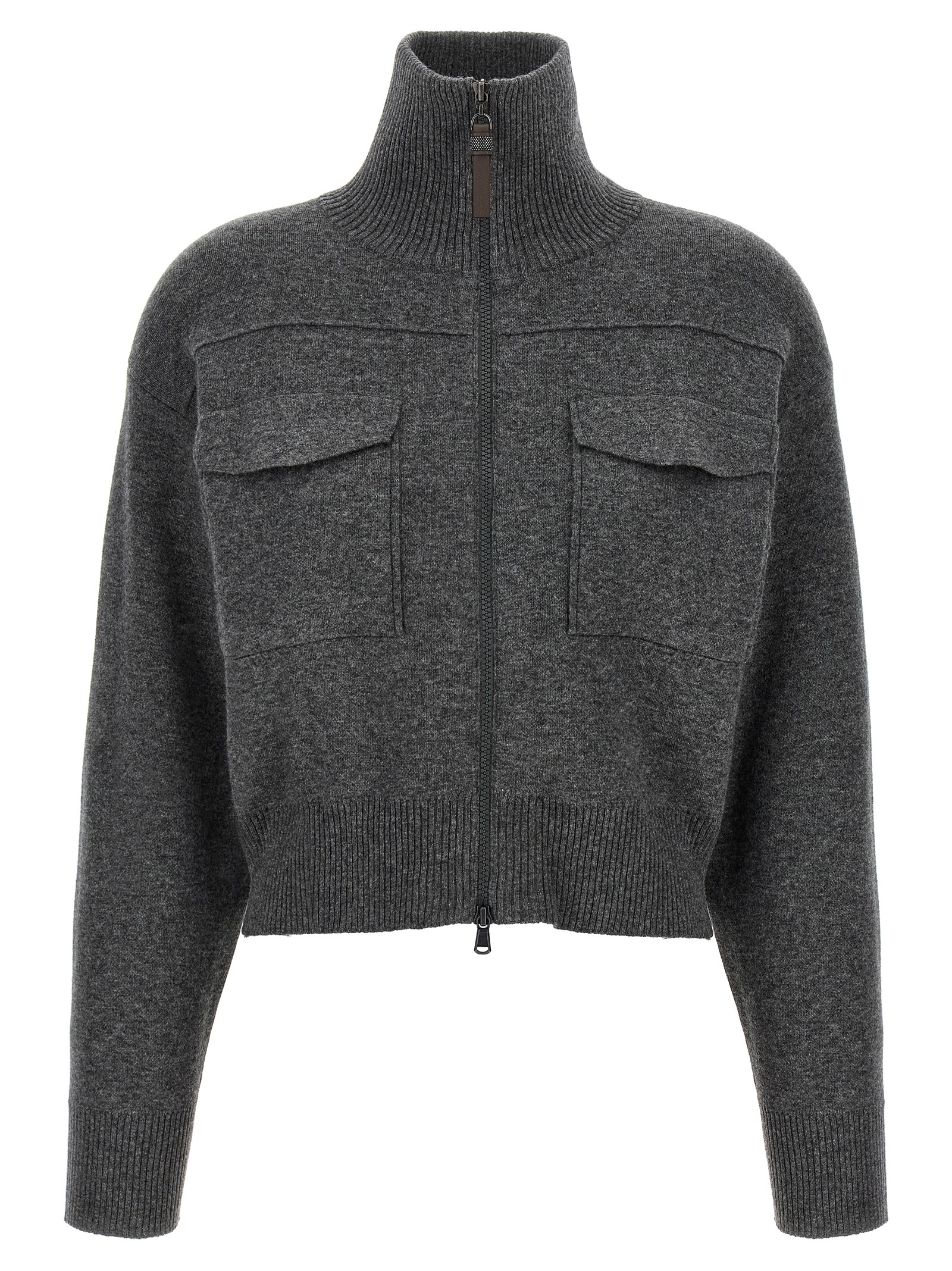 Gray Cashmere Cardigan