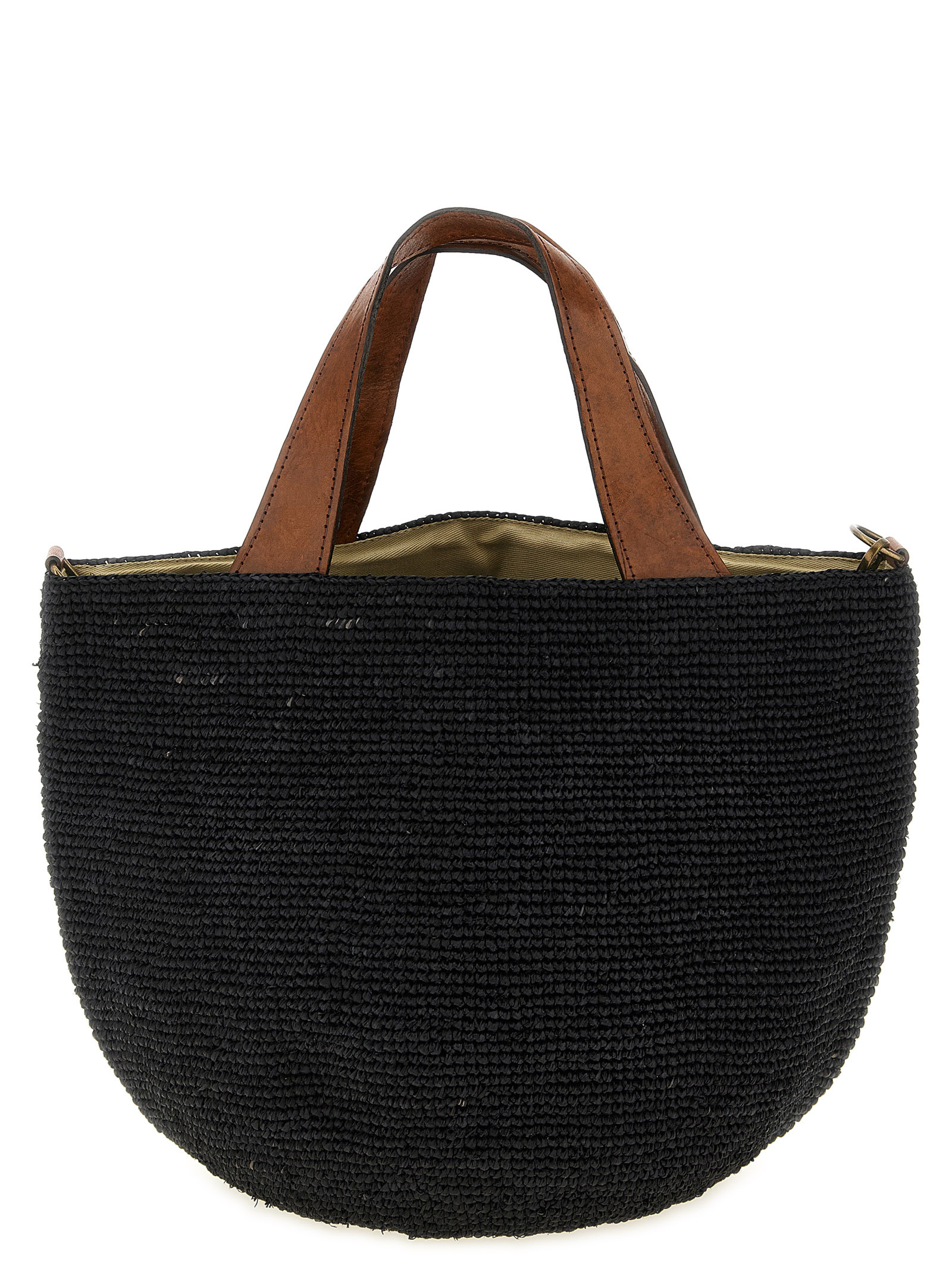 Black Raffia Handbag