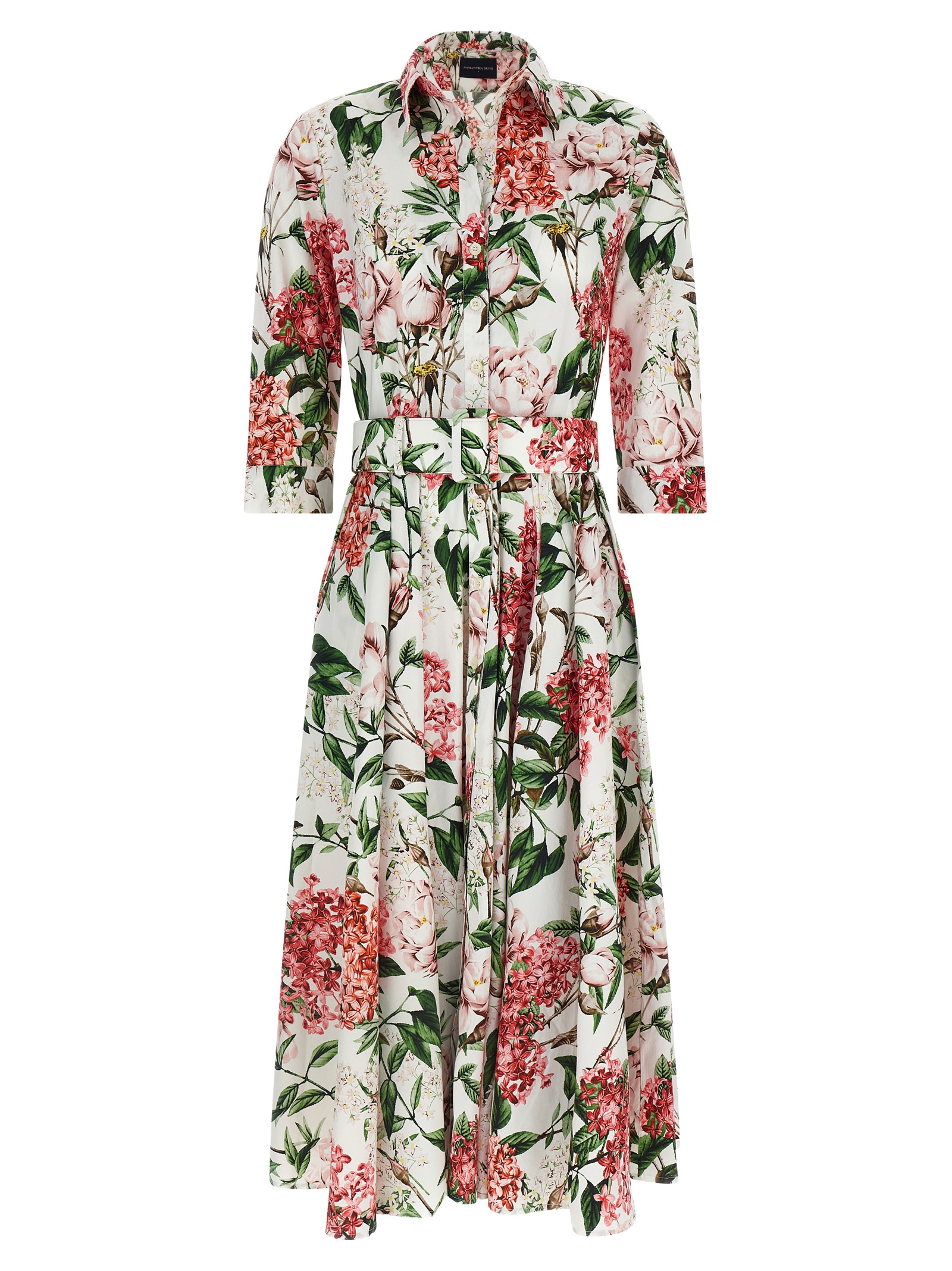 Multicolor Cotton Midi Dress