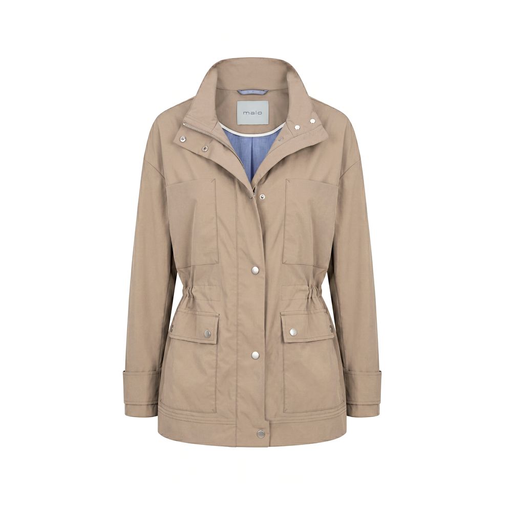 Brown Cotton Women Jacket