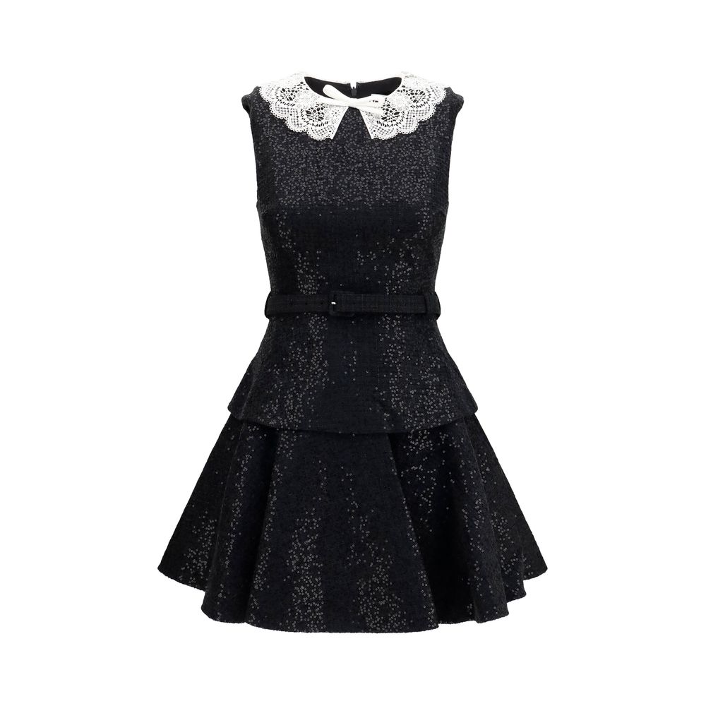 Black Polyester Casual Dress