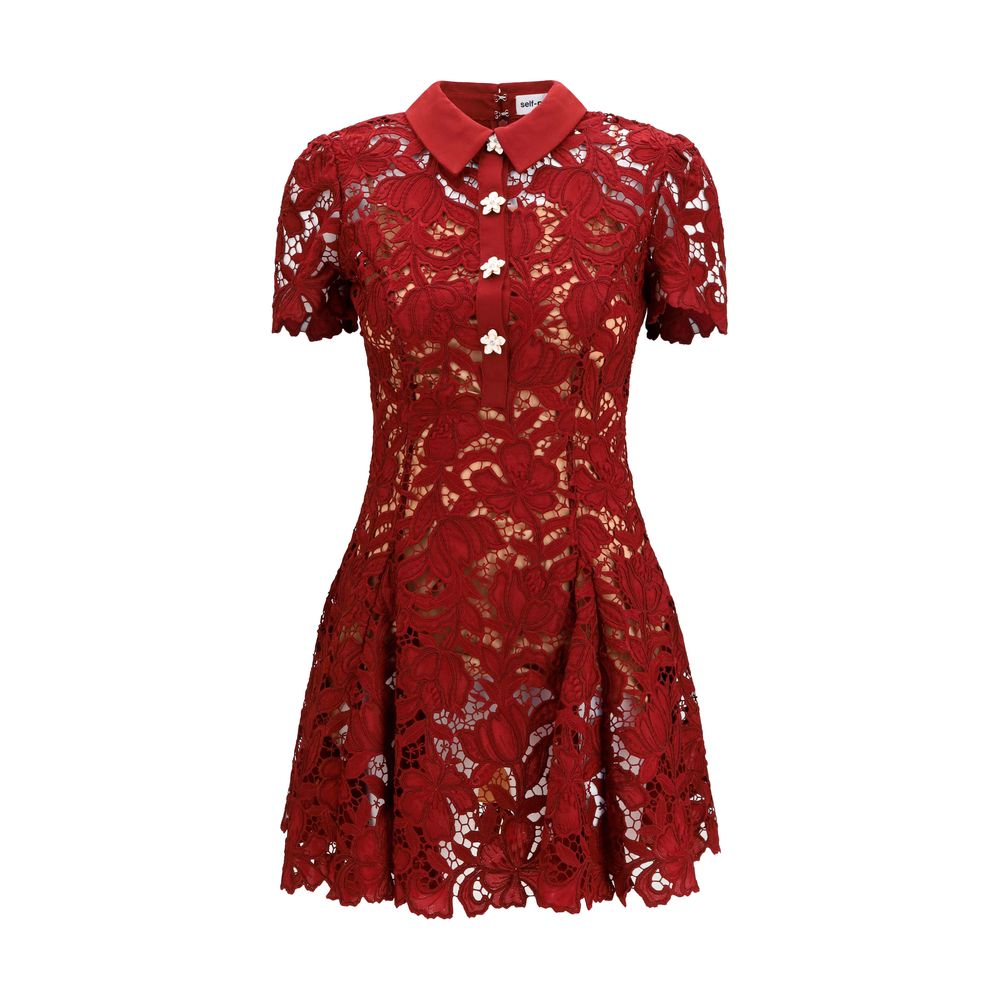 Bordeaux Polyester Cocktail Dress