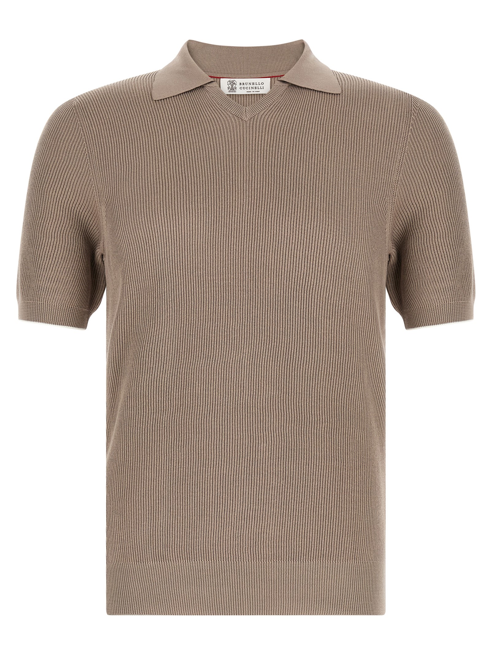 Brown Cotton Polo Shirt