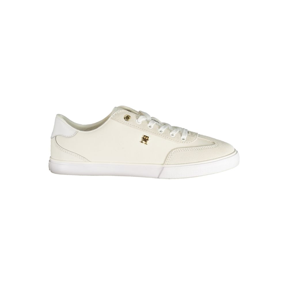 White Polyurethane Women's Sneaker