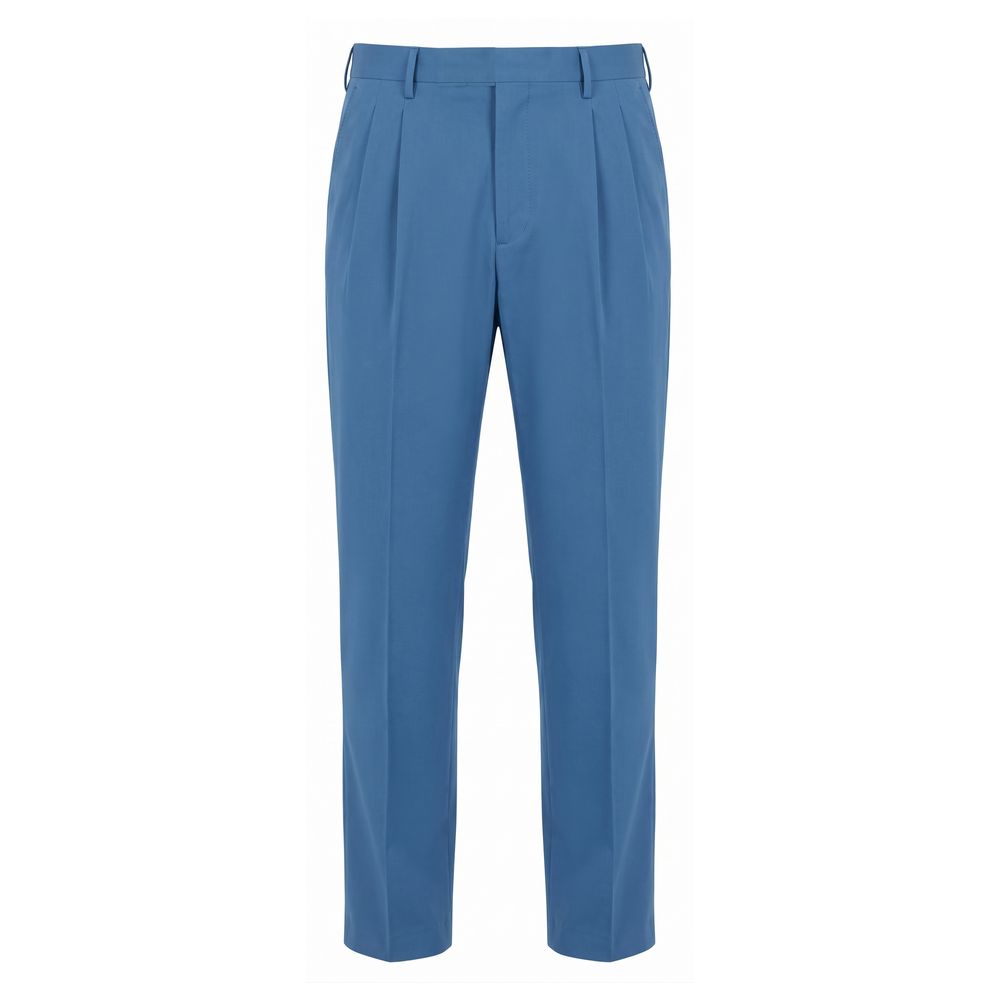 Blue Cotton Men's Pants