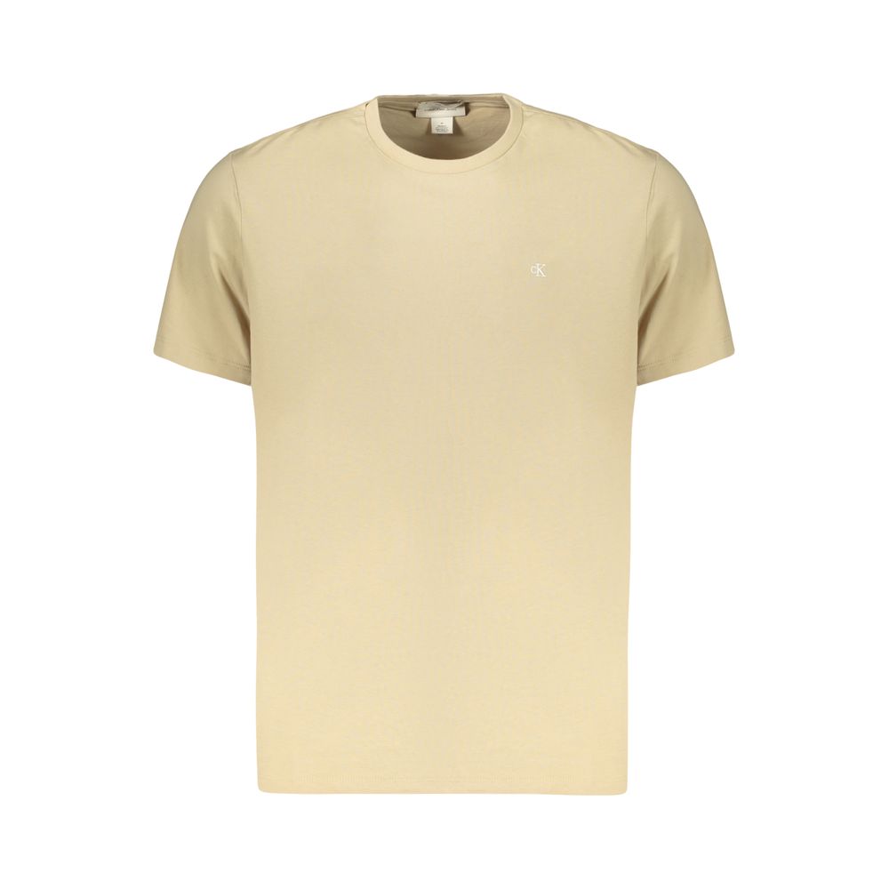 Beige Cotton Men's T-Shirt