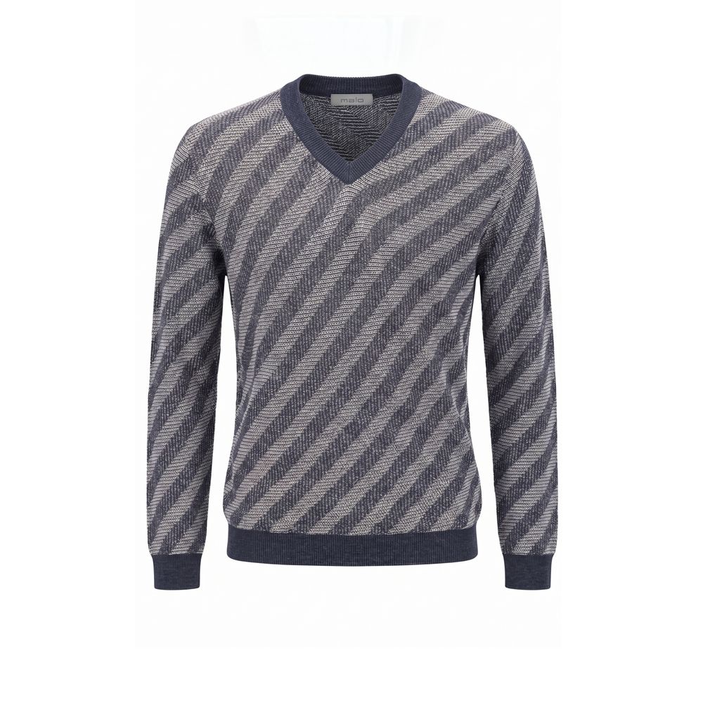 Blue Linen Men Sweater