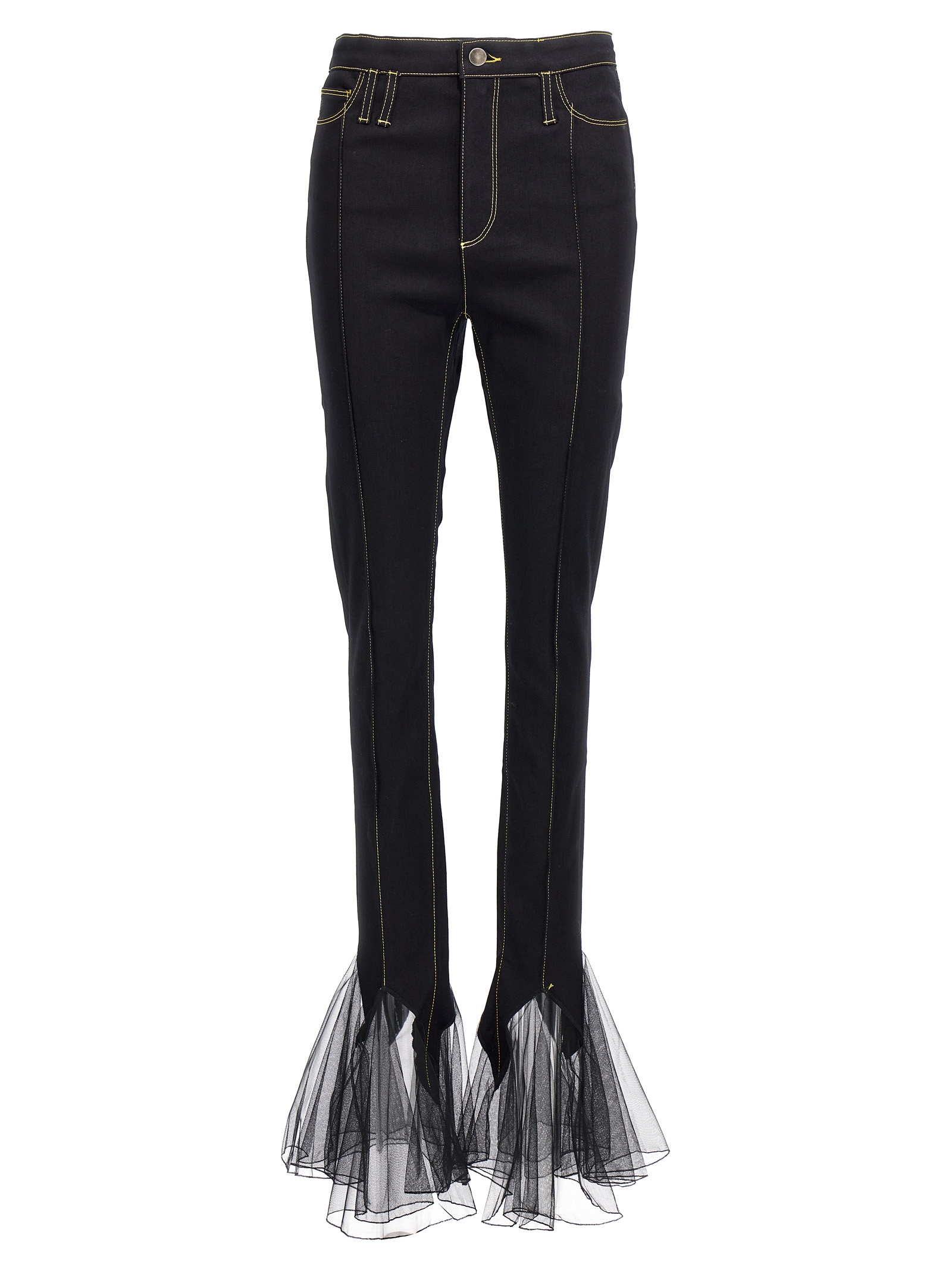 Black Cotton Slim Fit Jeans