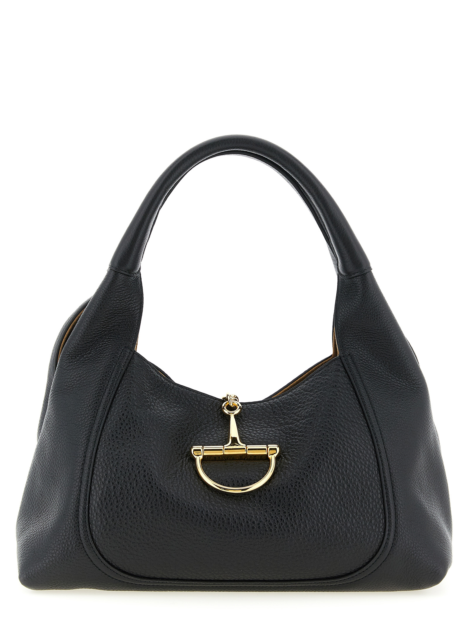 Black Calfskin Shoulder Bag