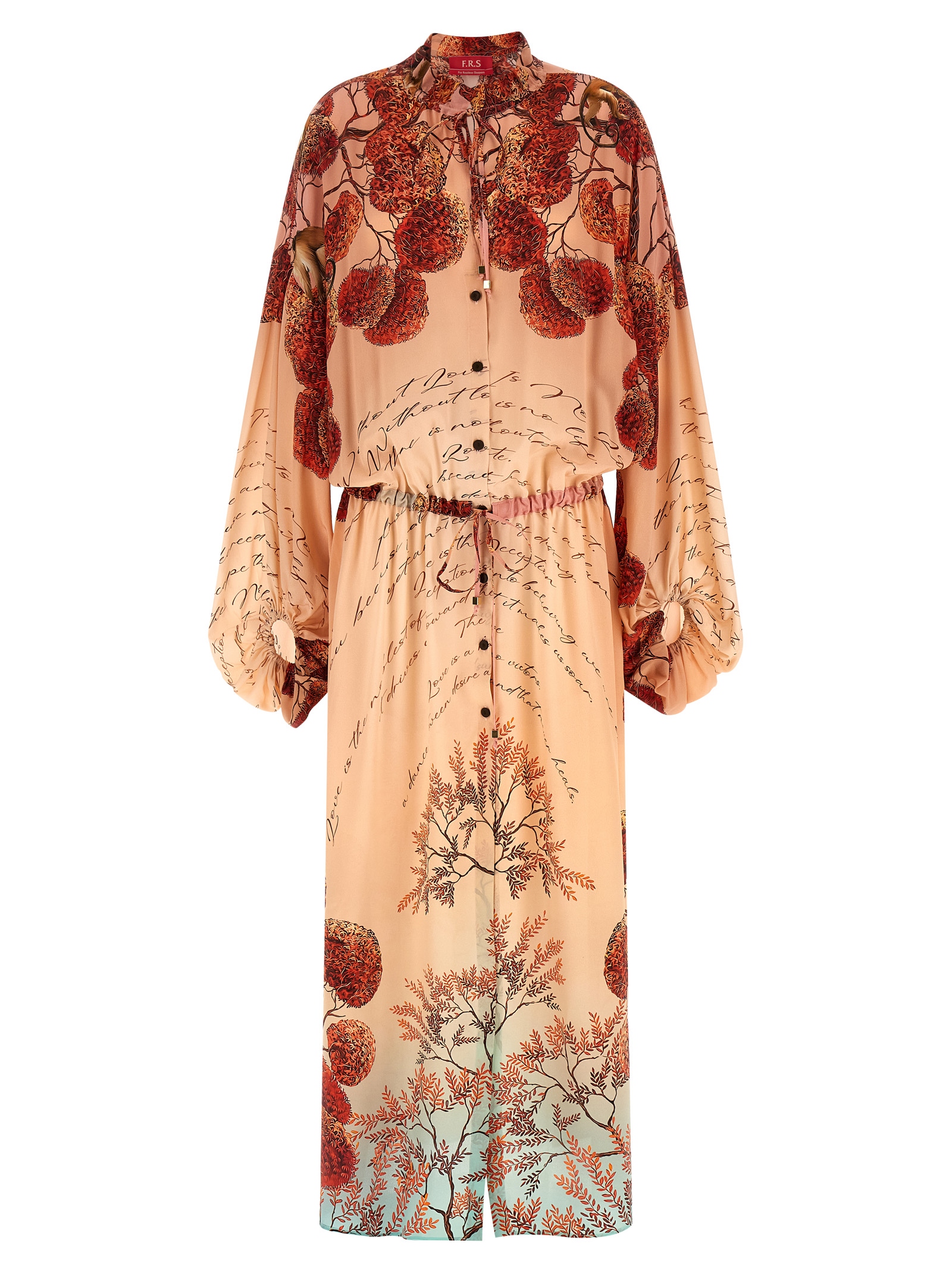 Multicolor Silk Long Dress