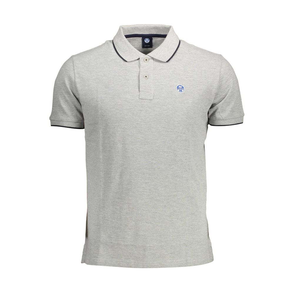 \"Grigio Cotton Men Polo Shirt\"