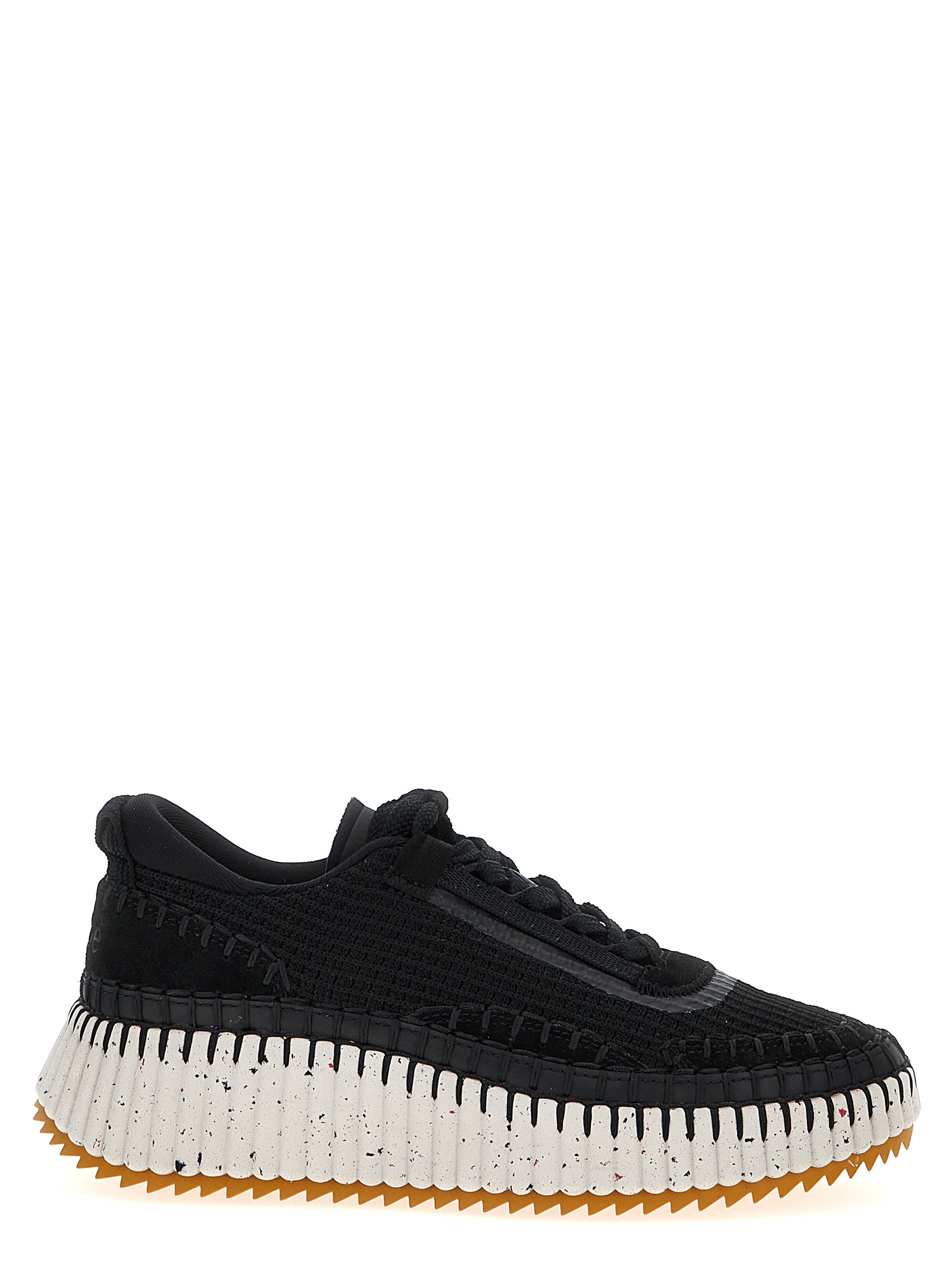 Bicolor Polyester Athletic Sneakers