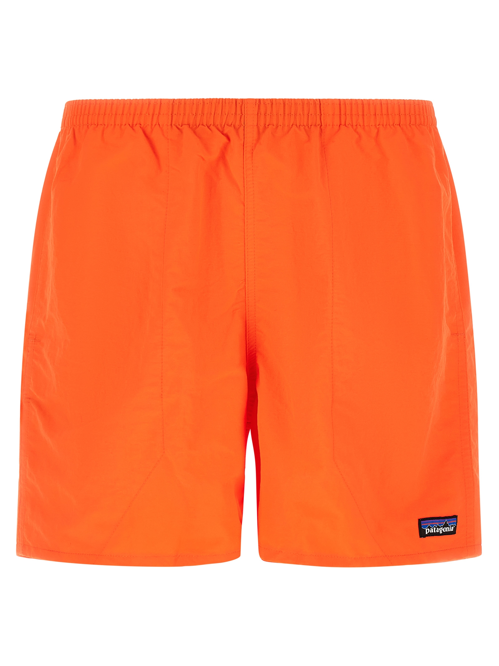 Orange Polyester Swim Shorts