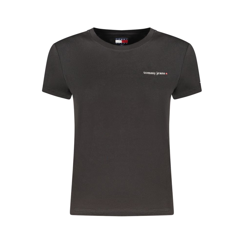 Black Cotton Womens T-Shirt