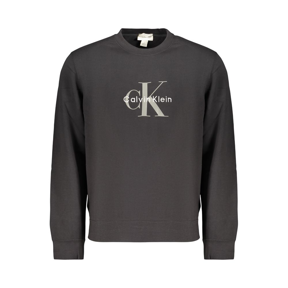 Black Cotton Mens Sweatshirt
