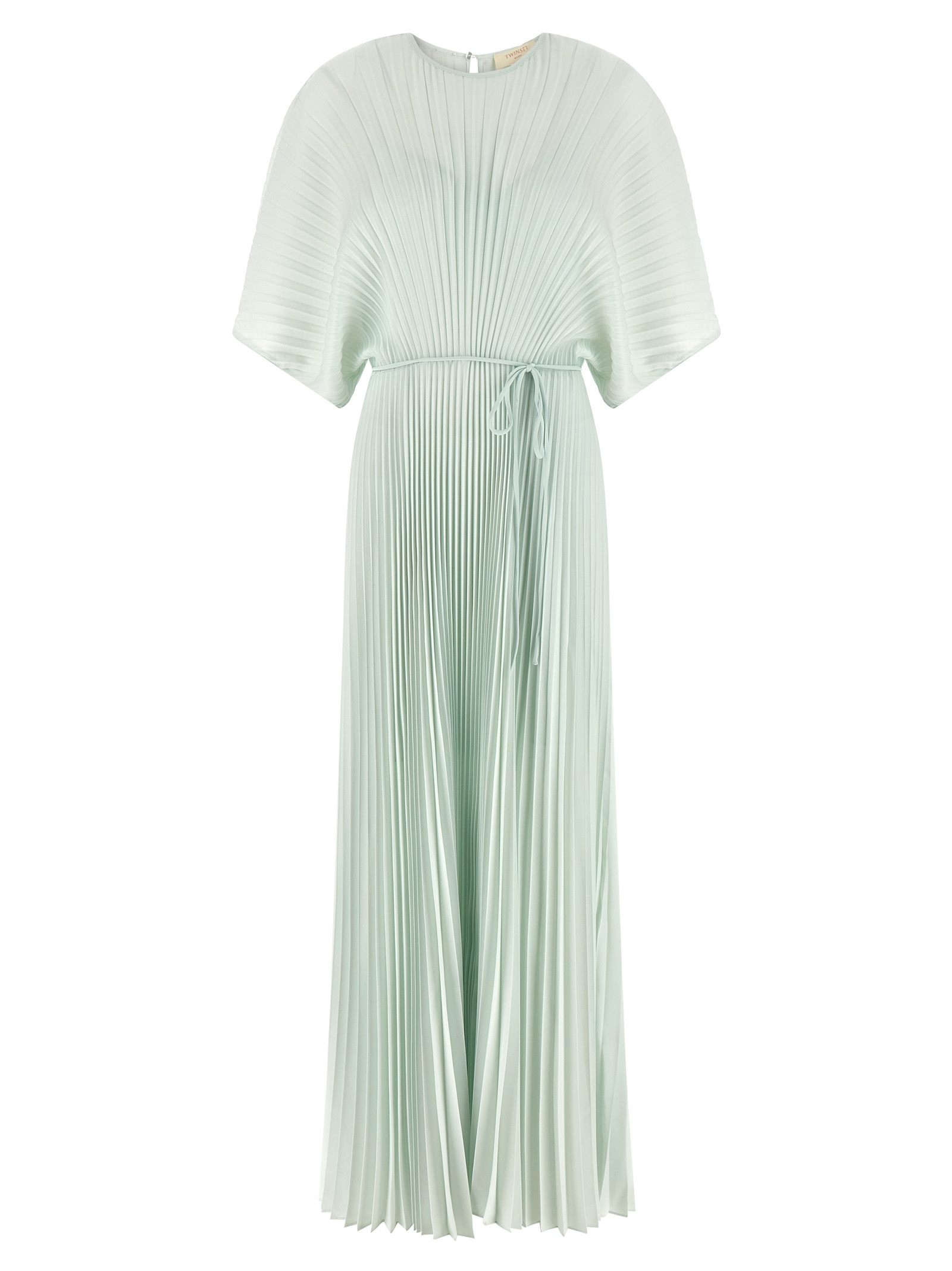 Blue Polyester Long Dress