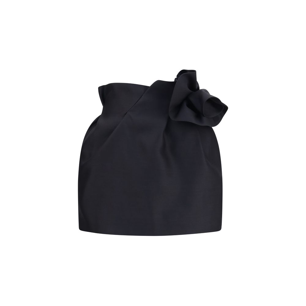 Black Wool Oves Aries Mini Skirt