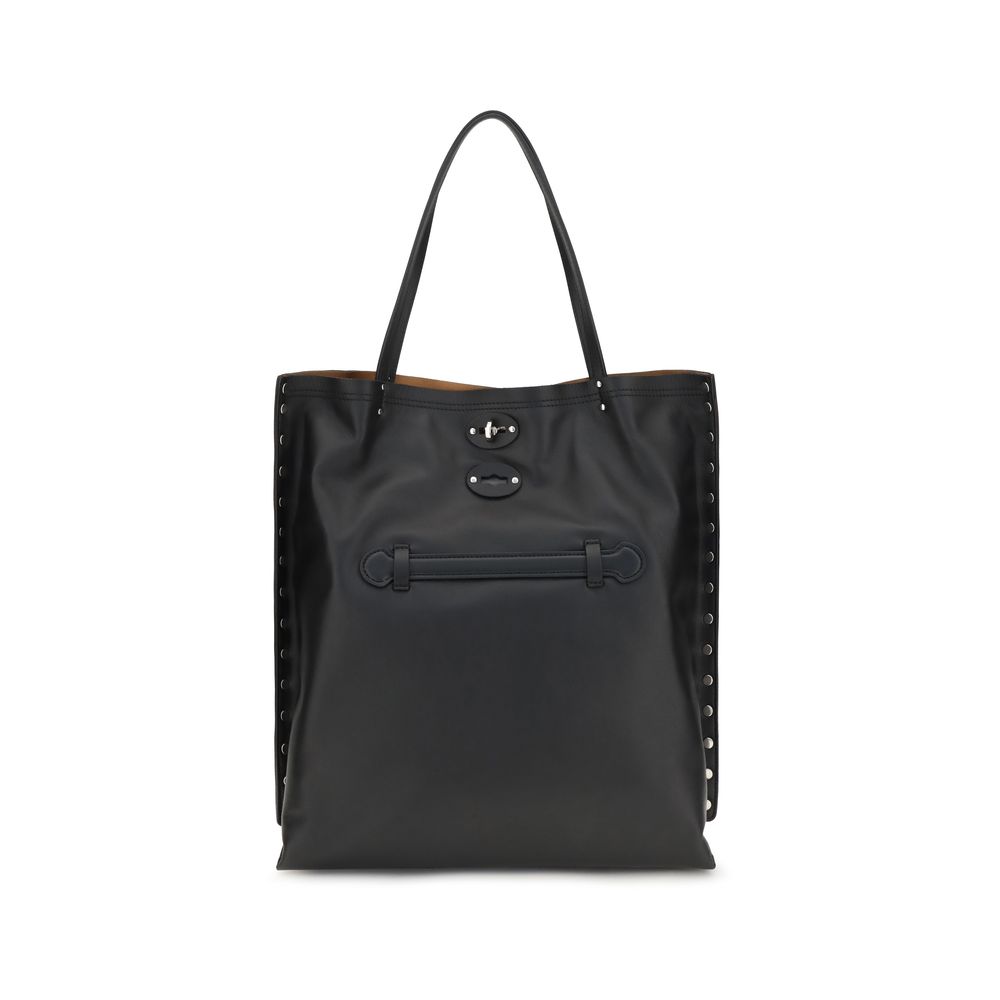 Black Calf Leather Bos Taurus Shoulder Bag